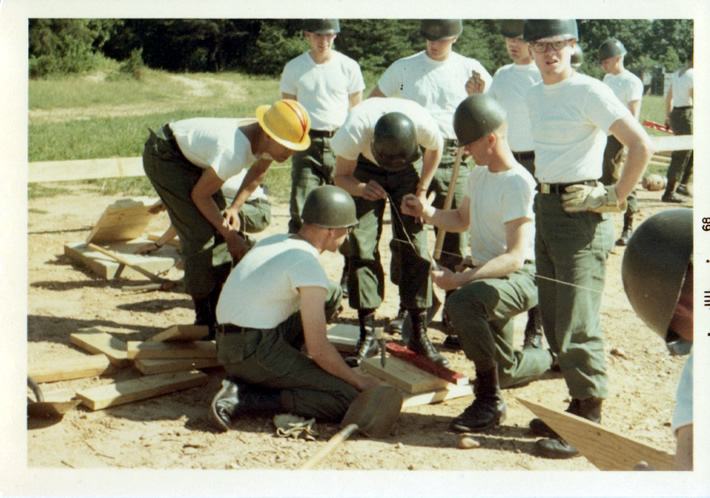 Combat Engineers building a barrack