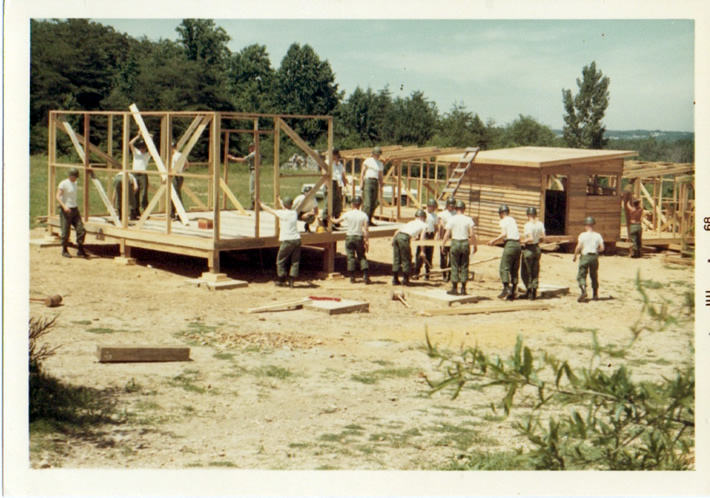 Barrack under construction- OCS training 1968